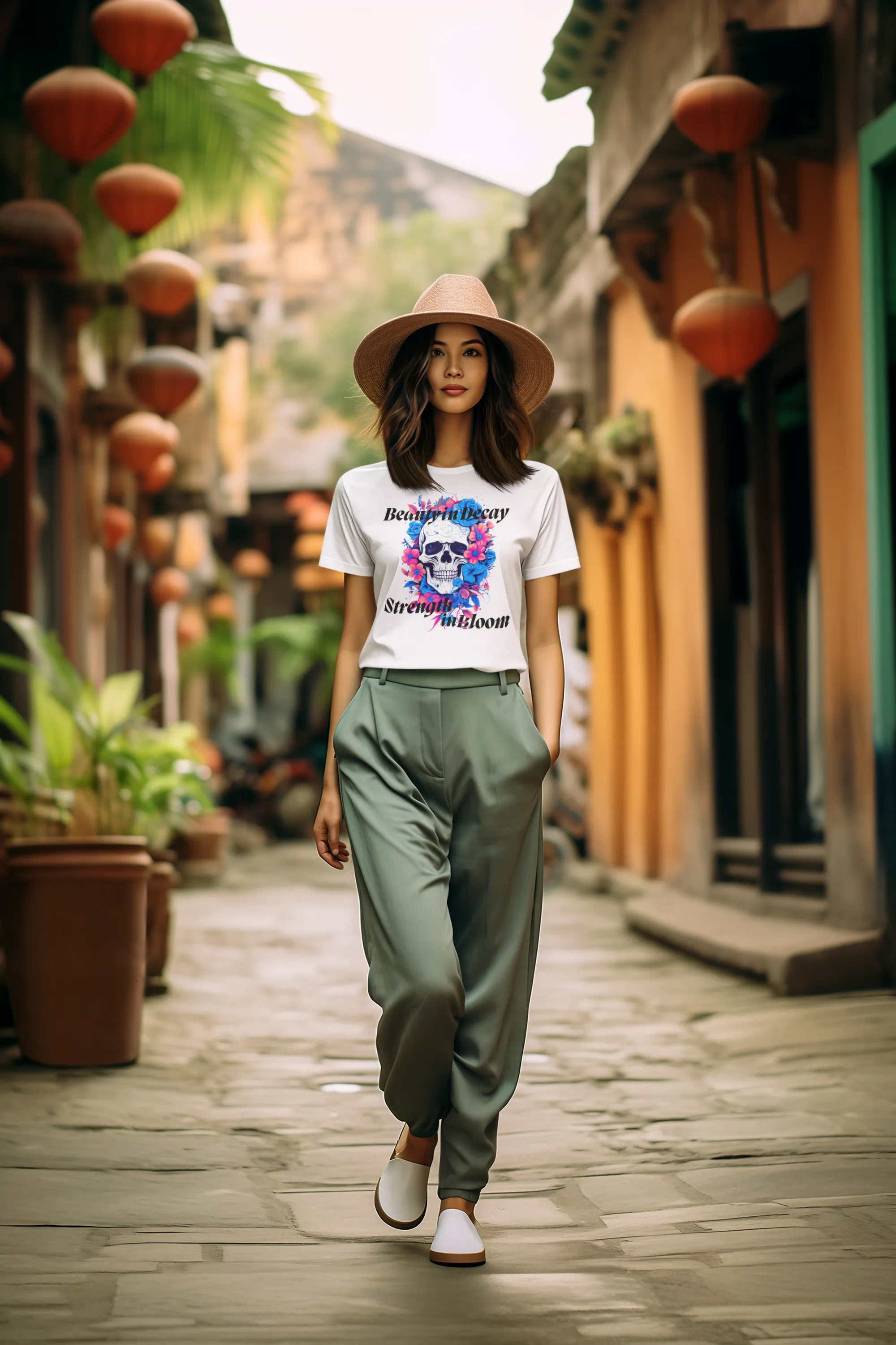 Beauty in Decay Strength in Bloom Women's Classic T-Shirt